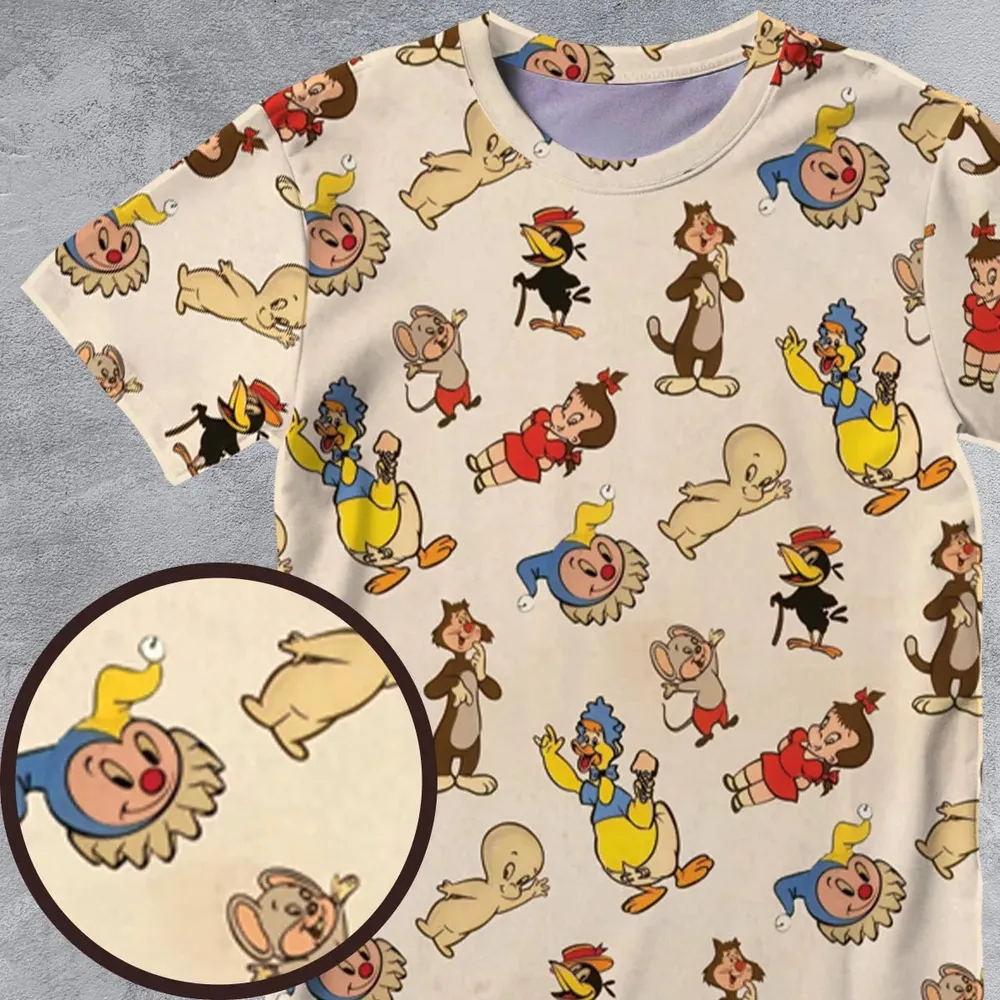 Harvey TV Stars Cartoon Characters All-Over Print Unisex T-Shirt - 4