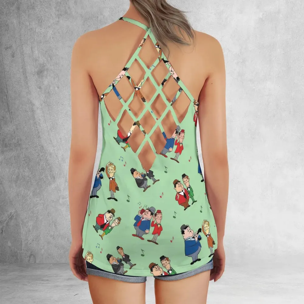 Another Fine Mess Laurel And Hardy Criss Cross Tank Top - 3