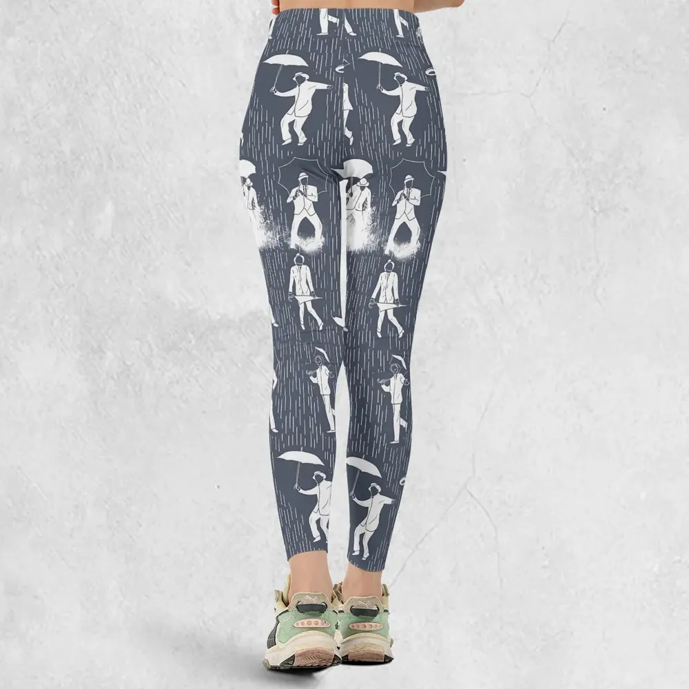 Singin' in the Rain Wall Mural Legging - 3