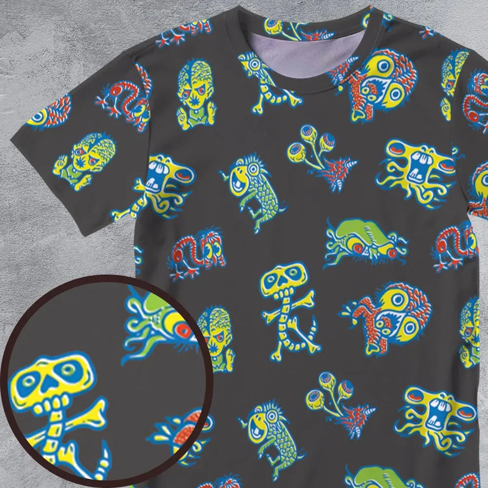 How To Use Monster Tatoos All-Over Print Unisex T-Shirt - 4