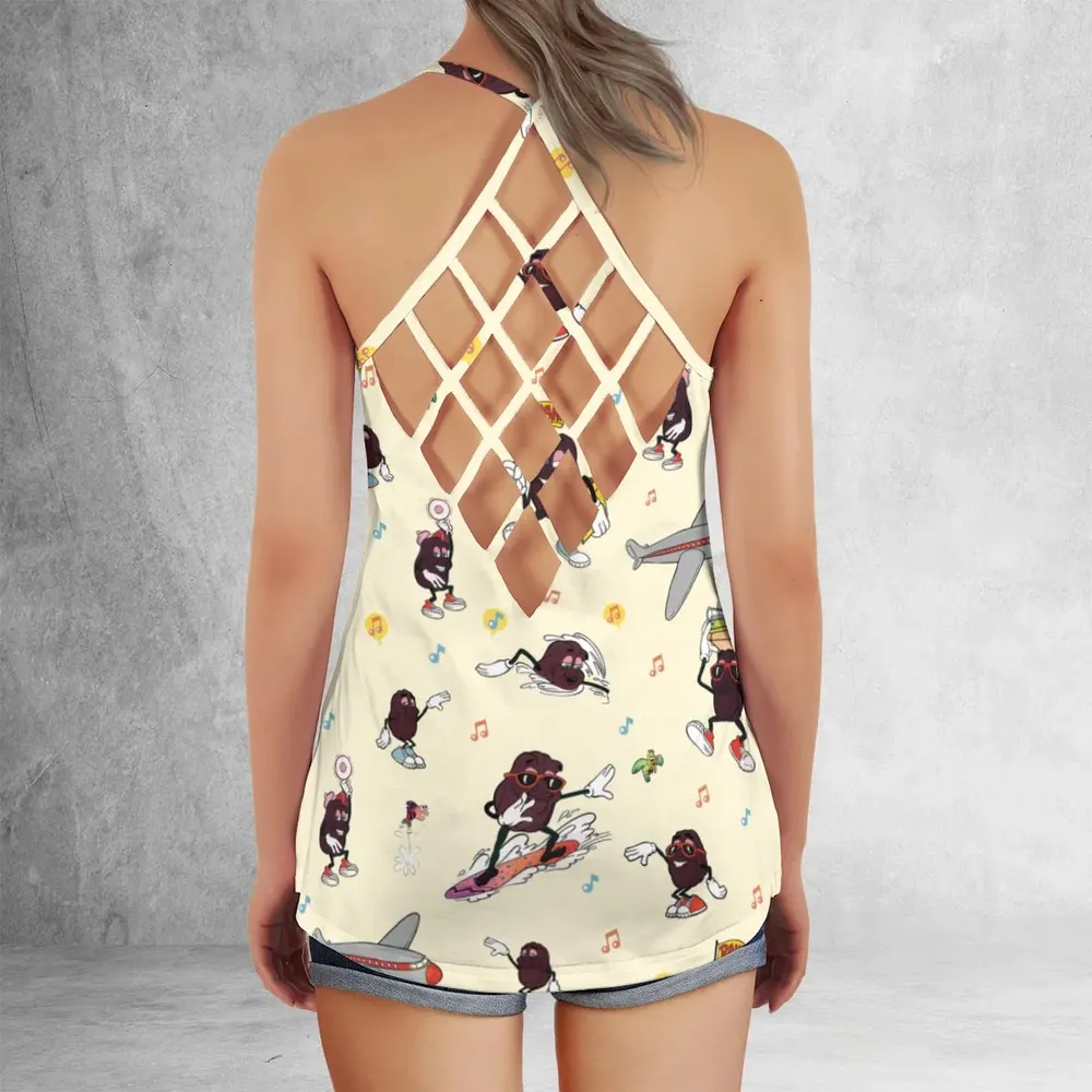 Hardee's california Raisins Mascots Criss Cross Tank Top - 3
