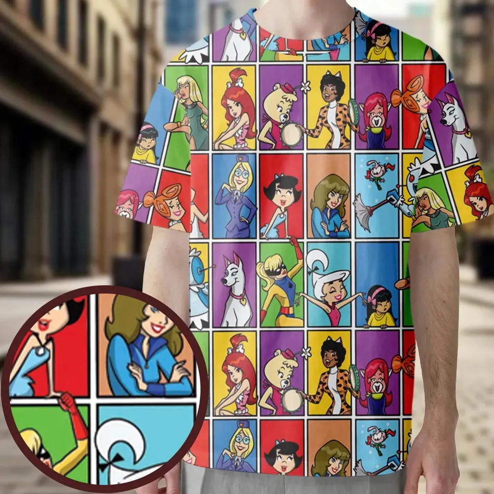 The women of Hanna Barbera All-Over Print Unisex T-Shirt - 3