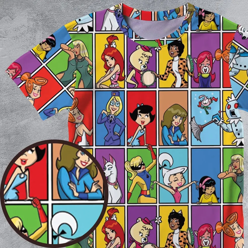 The women of Hanna Barbera All-Over Print Unisex T-Shirt - 4