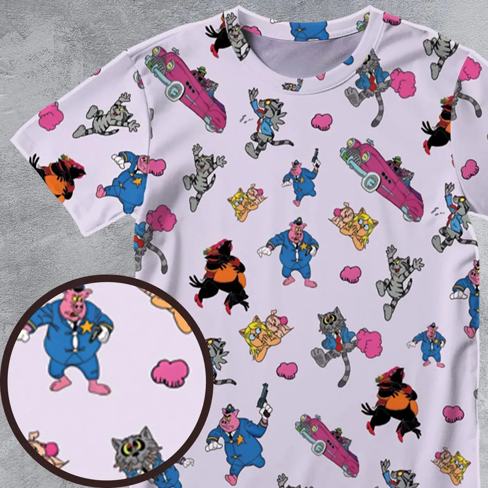 Fritz The Cat Characters All-Over Print Unisex T-Shirt - 4