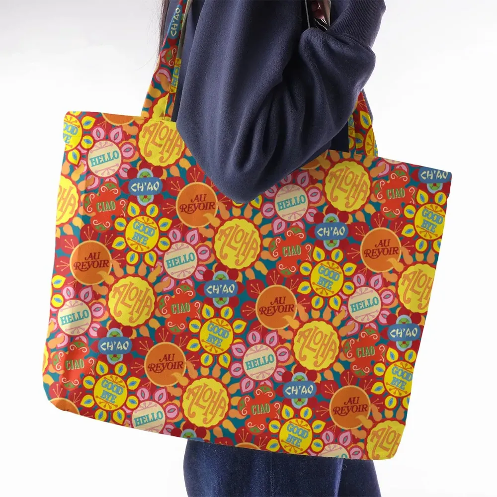 It's a Small World Flowers Large Tote Bag - 2