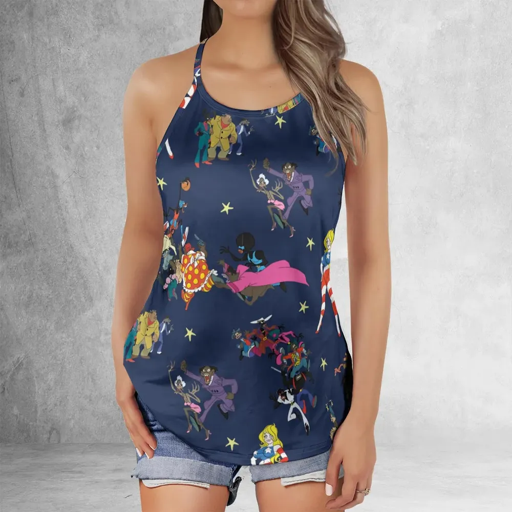 Coonskin Characters Ralph Baskin Criss Cross Tank Top - 2