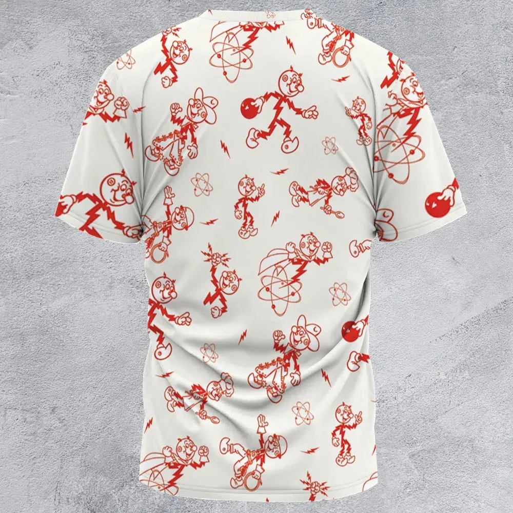 Vintage Style Nostalgic Reddy Kilowatt All-Over Print Unisex T-Shirt - 2