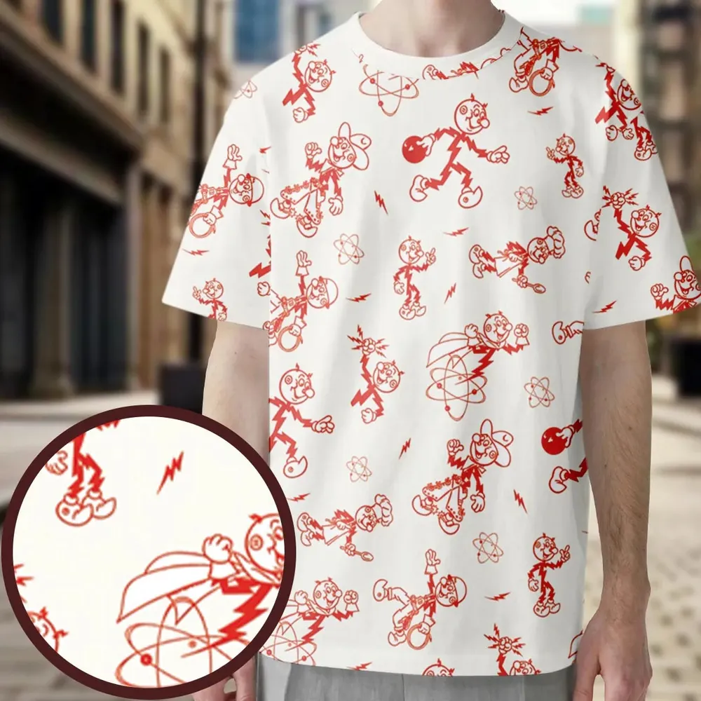 Vintage Style Nostalgic Reddy Kilowatt All-Over Print Unisex T-Shirt - 3