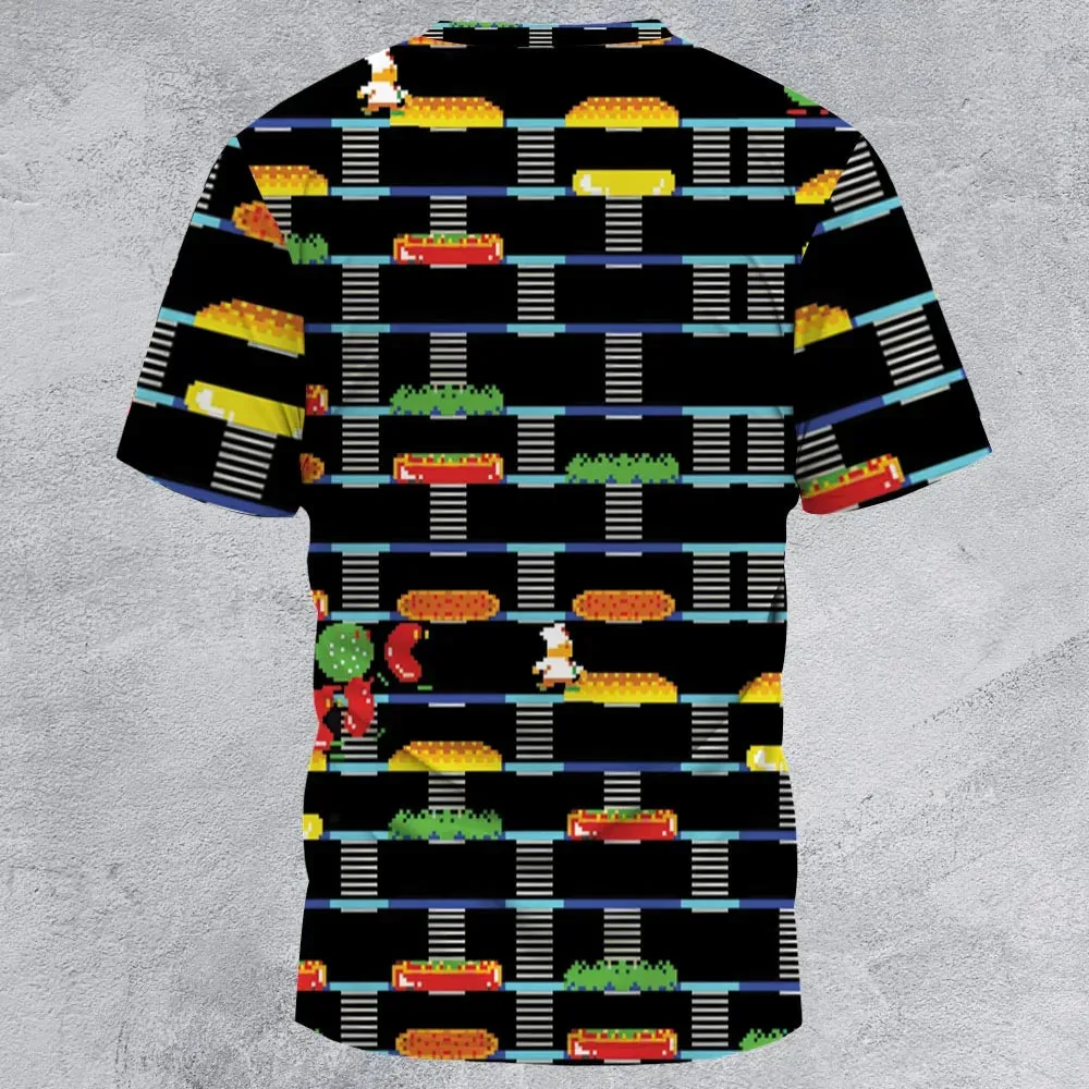 BurgerTime Arcade Game All-Over Print Unisex T-Shirt - 2