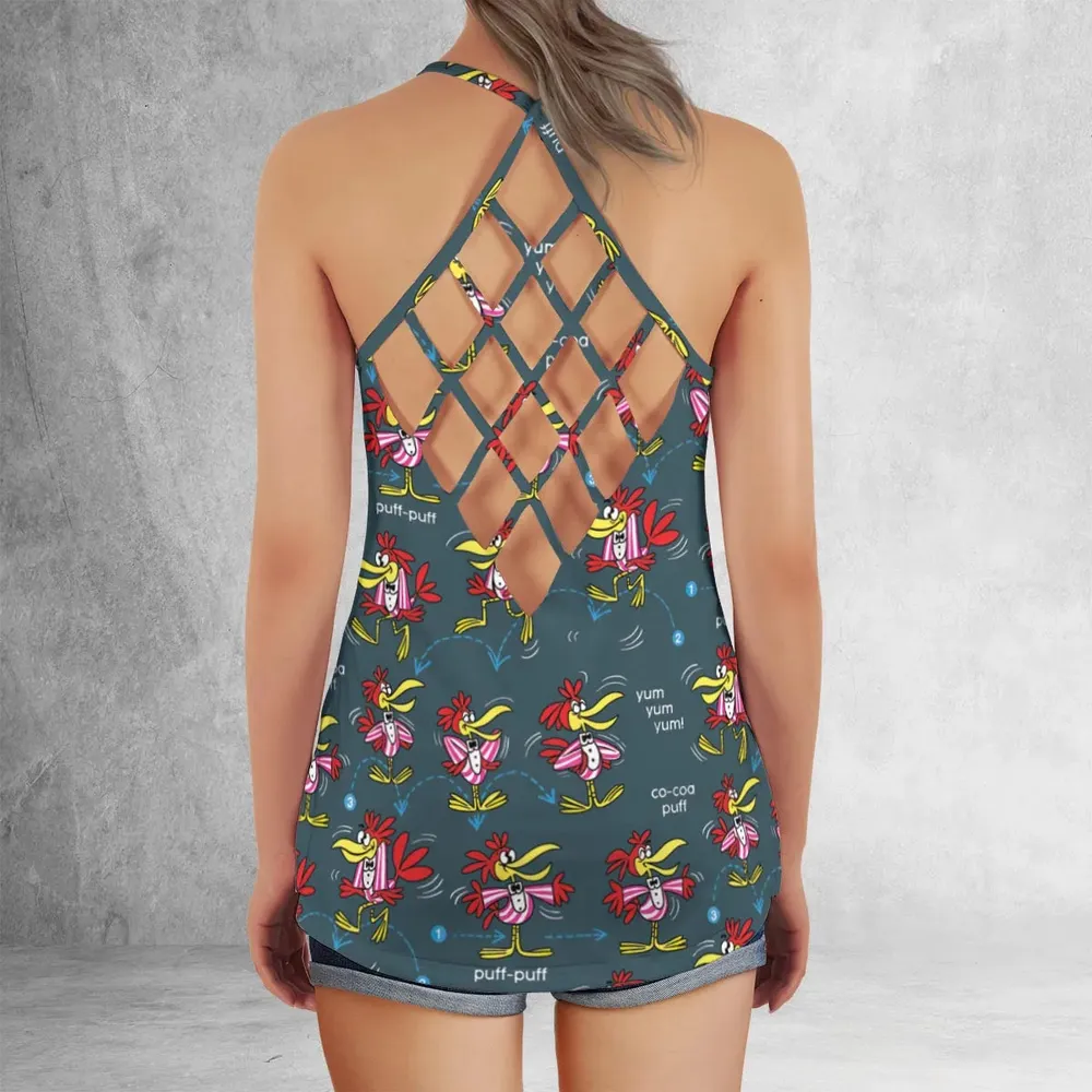 Do The Cuckoo Bird Stomp Criss Cross Tank Top - 3