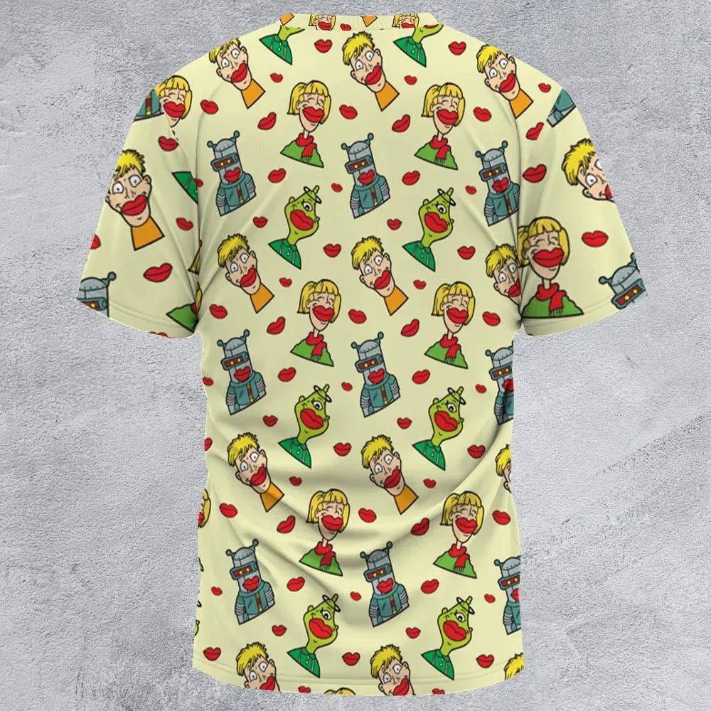 Wack-O-Wax Wax Lips All-Over Print Unisex T-Shirt - 2