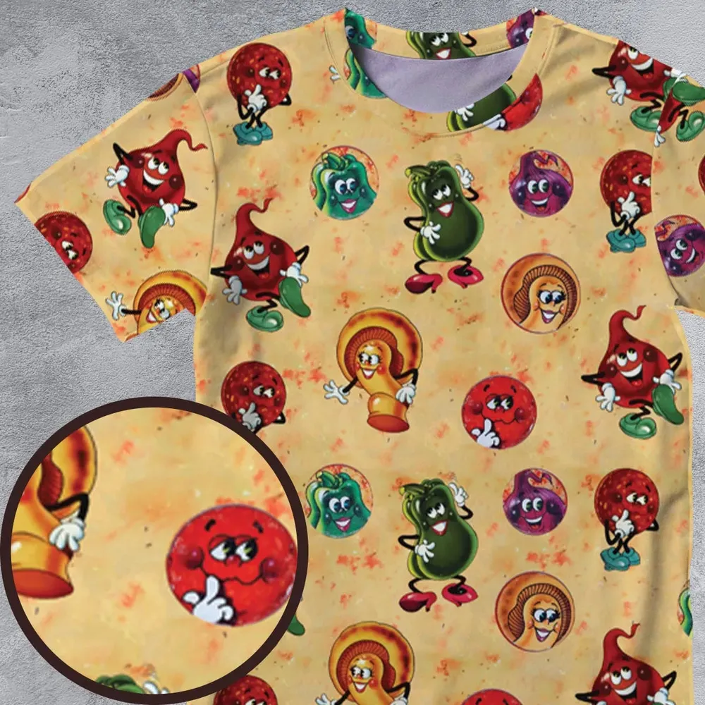 Old Board Game Pizza Party All-Over Print Unisex T-Shirt - 4