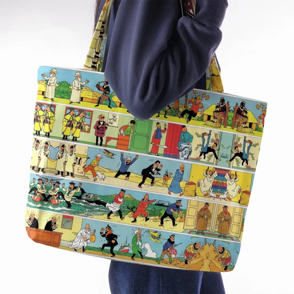 The Story Of Tintin Large Tote Bag - 2