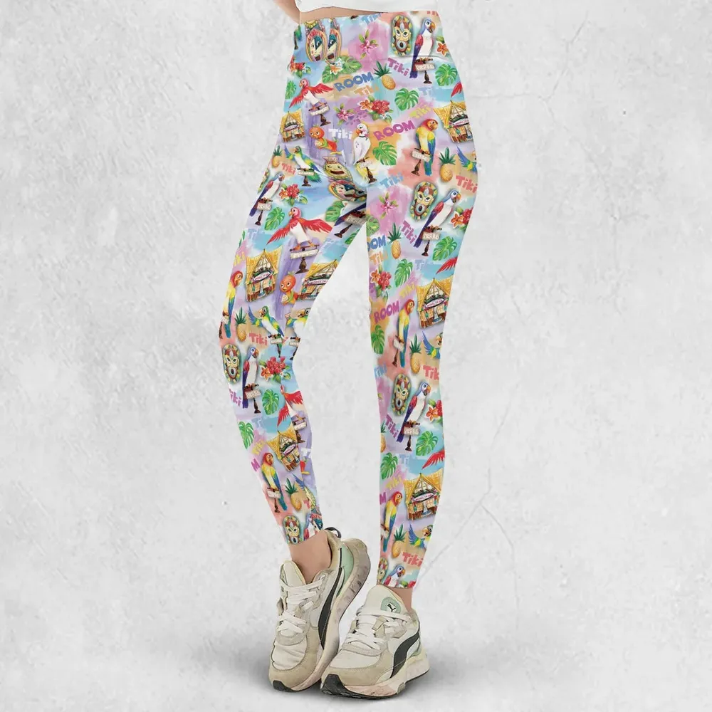Tiki Room With Orange Bird Legging - 2