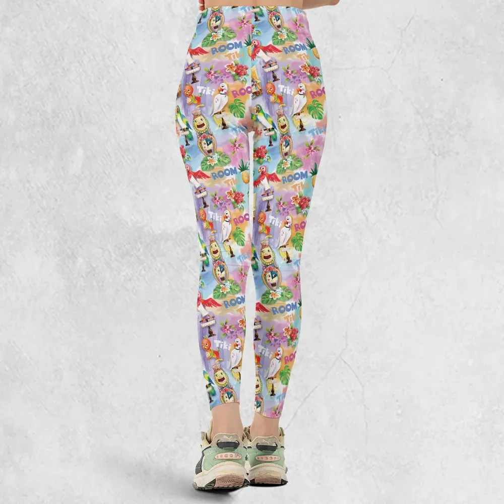 Tiki Room With Orange Bird Legging - 3