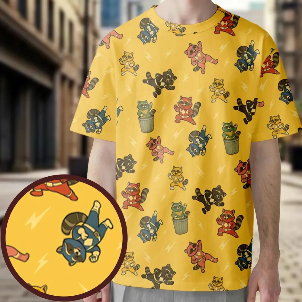 Morphin Time Trash Panda All-Over Print Unisex T-Shirt - 3