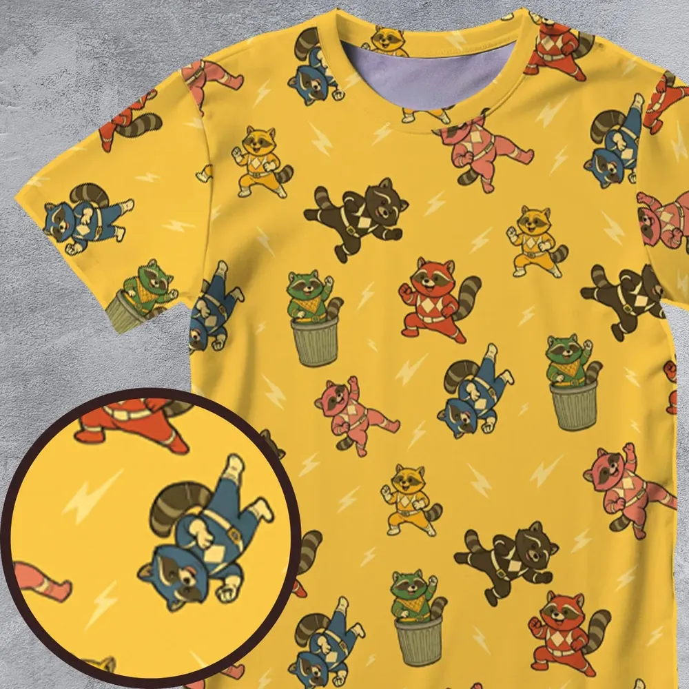 Morphin Time Trash Panda All-Over Print Unisex T-Shirt - 4