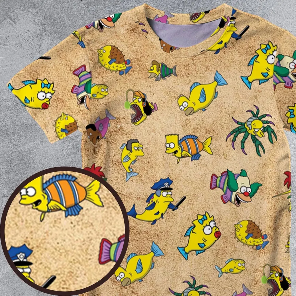 Shrimpsons The Simpsons All-Over Print Unisex T-Shirt - 4