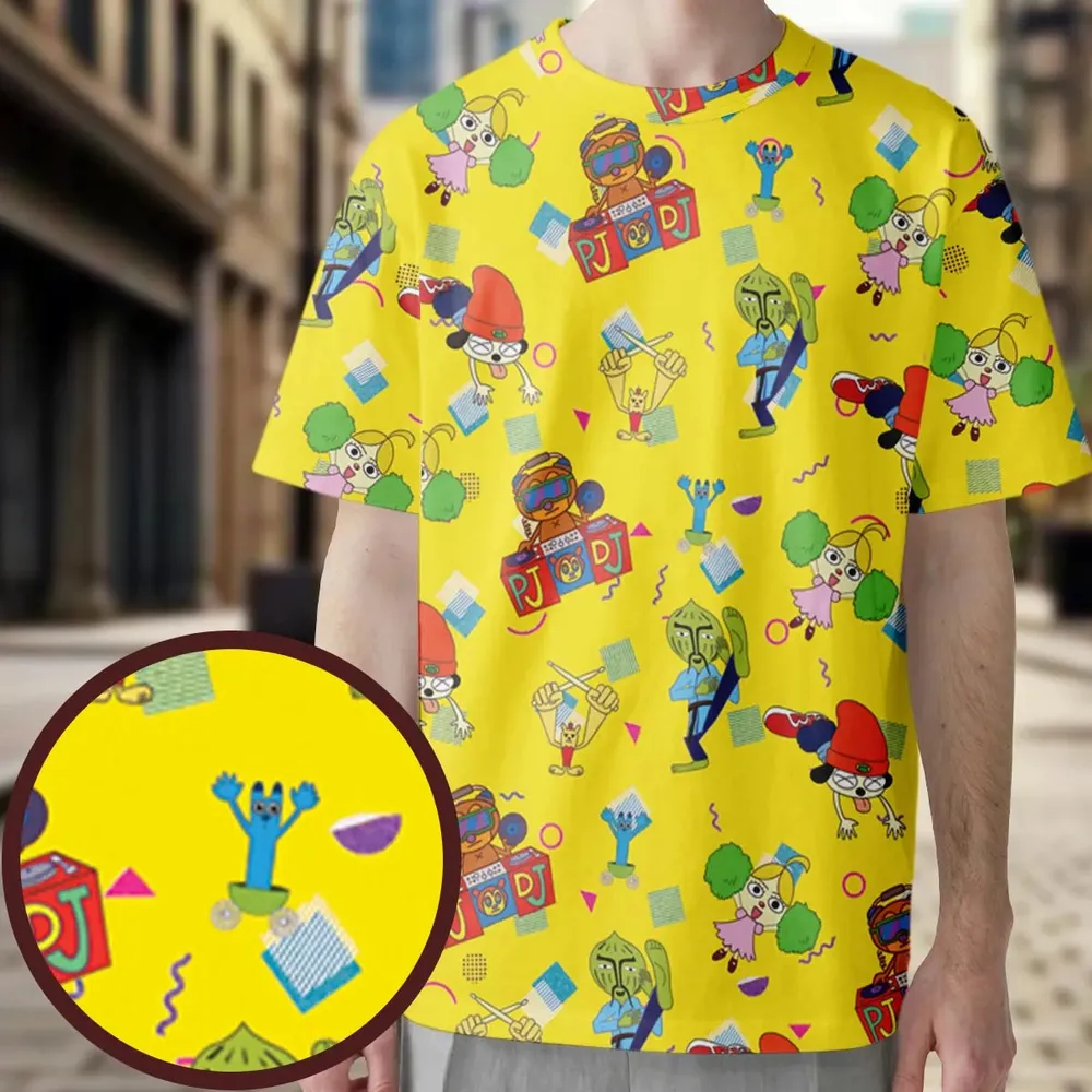 Parappa and Friends All-Over Print Unisex T-Shirt - 3