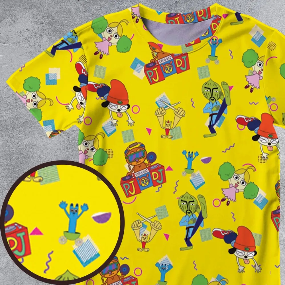 Parappa and Friends All-Over Print Unisex T-Shirt - 4