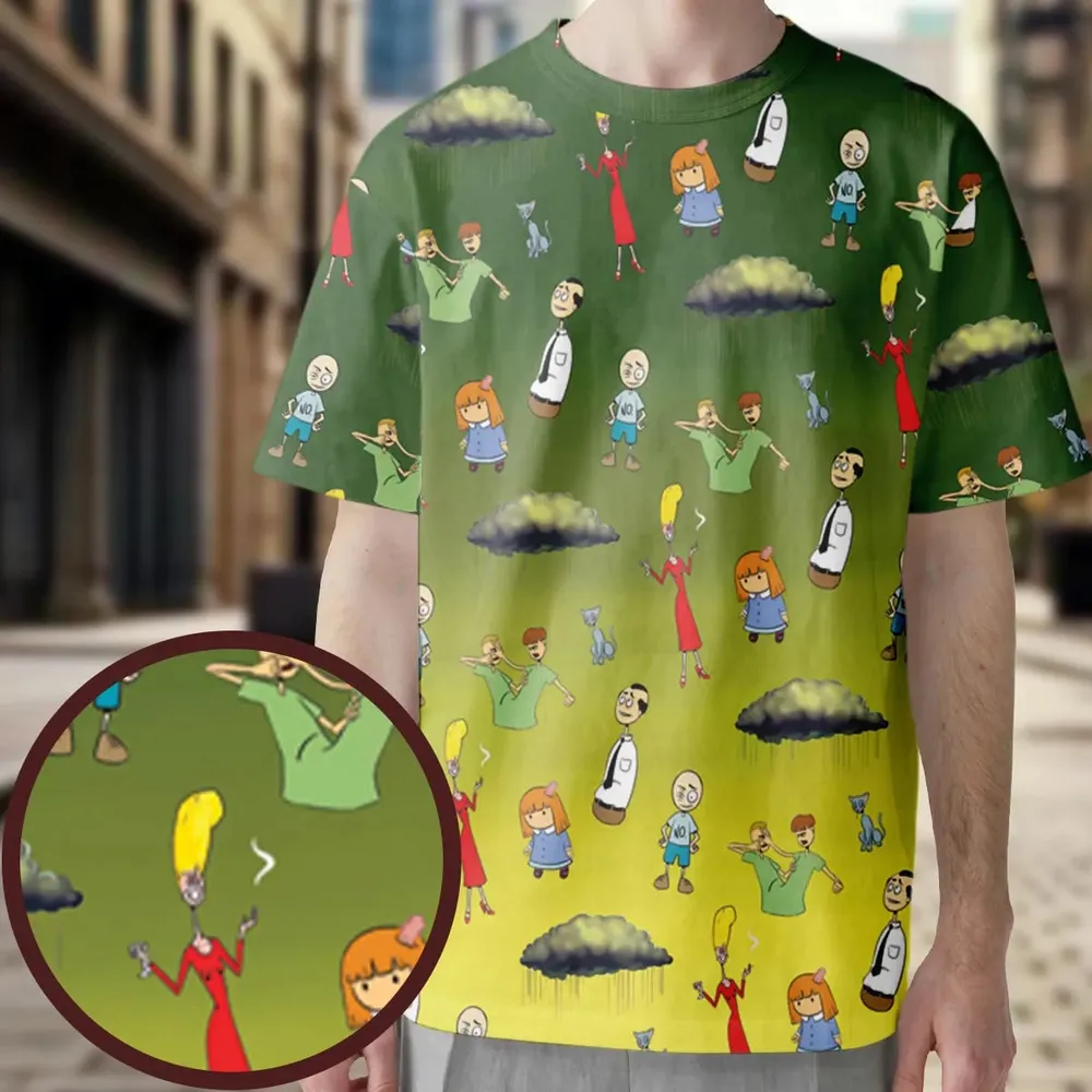 The Oblongs Retro TV Show All-Over Print Unisex T-Shirt - 3