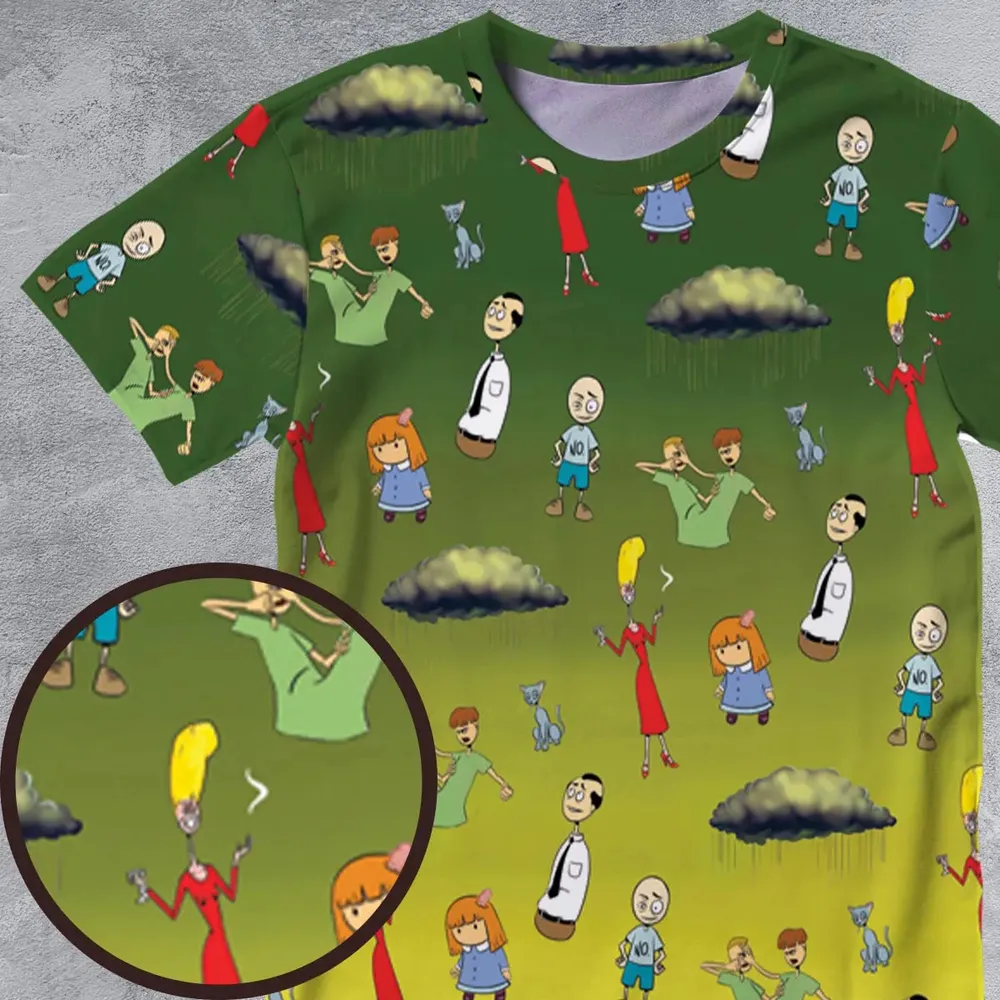 The Oblongs Retro TV Show All-Over Print Unisex T-Shirt - 4