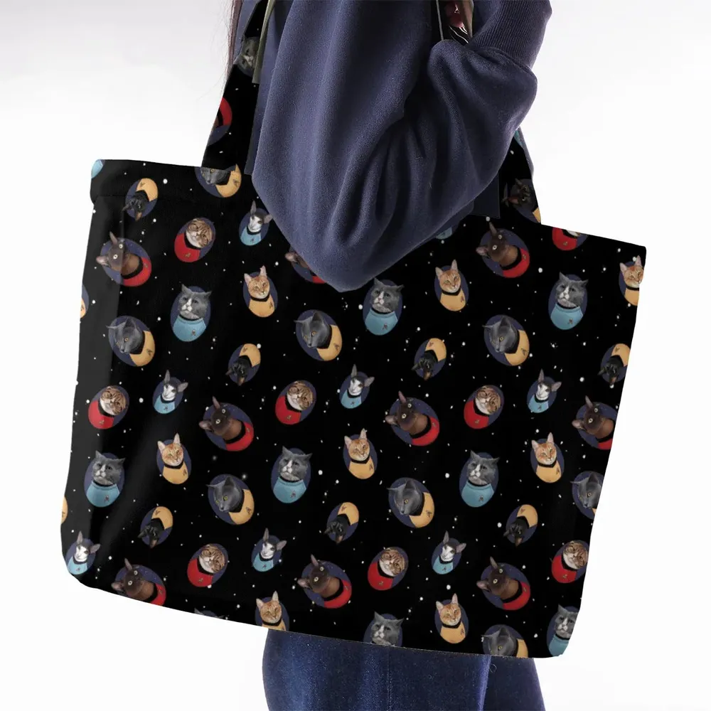 Live Long and Paws-purr Star Trek Large Tote Bag - 2