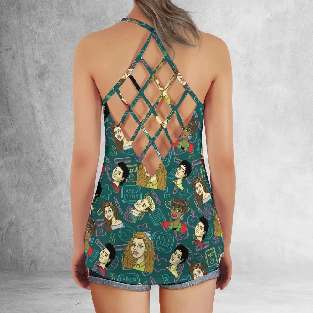 Class of 93' Saved By The Bell Criss Cross Tank Top - 3