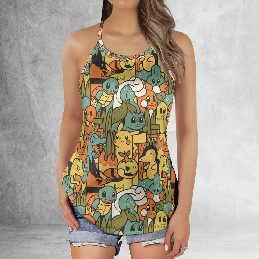 Power Starter Colors Pokemon Criss Cross Tank Top - 2