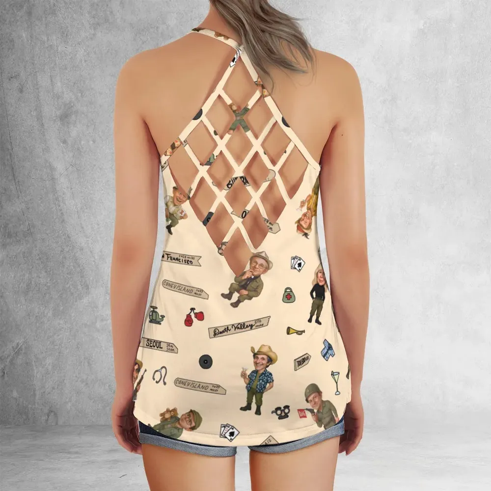 Best Care Anywhere in Korea M*A*S*H Criss Cross Tank Top - 3