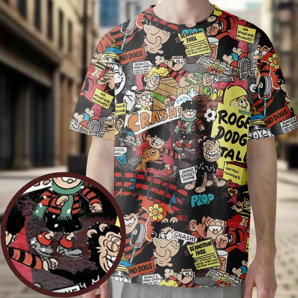 Retro Rebel Beano All-Over Print Unisex T-Shirt - 3