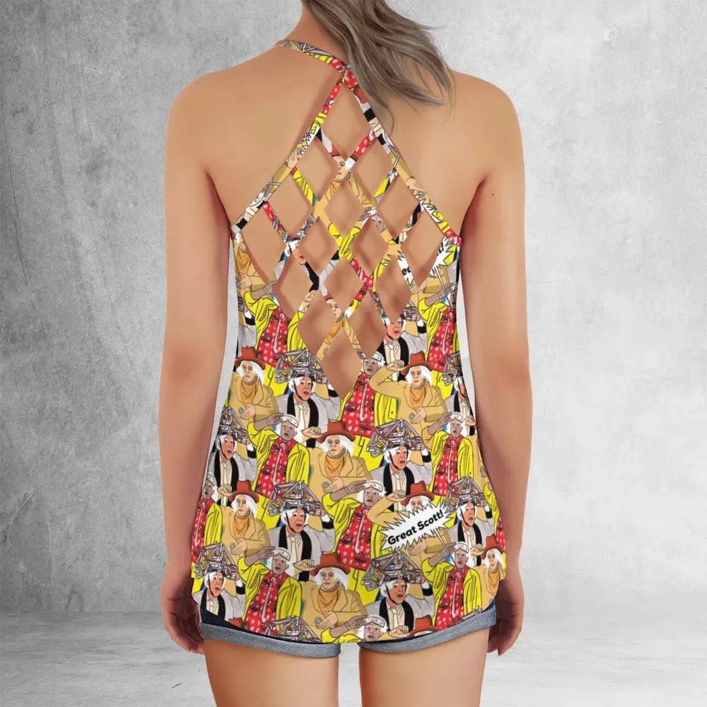 Great Scott Back to the Future Criss Cross Tank Top - 3
