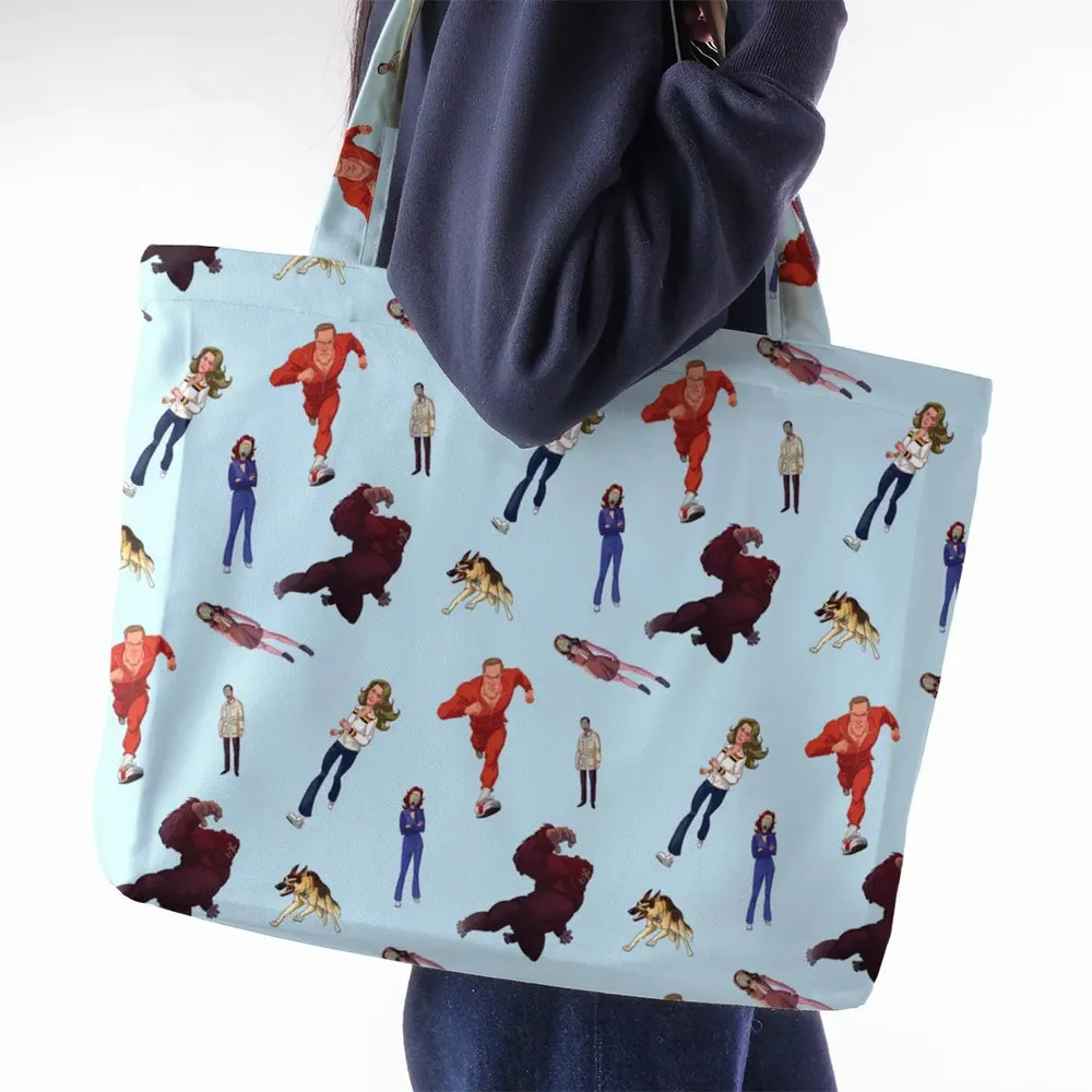 The Six Million Dollar Man and the Bionic Woman Large Tote Bag - 2