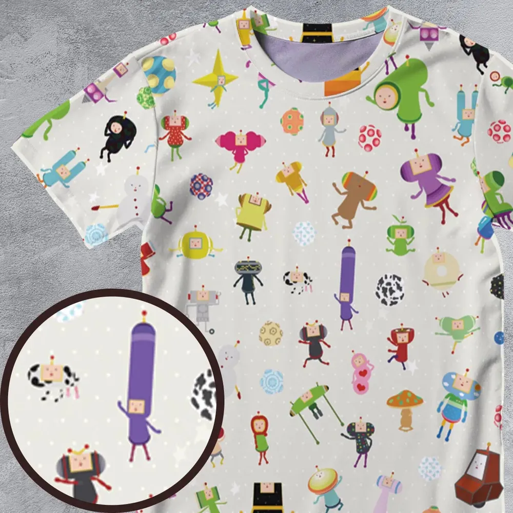 Cute Characters Katamari All-Over Print Unisex T-Shirt - 4