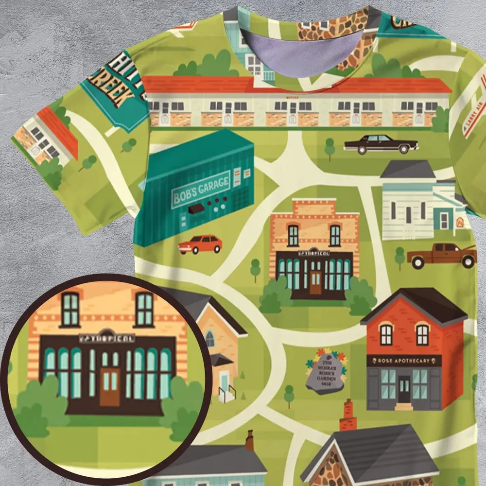 Schitt's Creek Town Map All-Over Print Unisex T-Shirt - 4