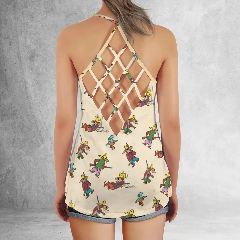 Hillbilly Cool Paw Rugg Criss Cross Tank Top - 3