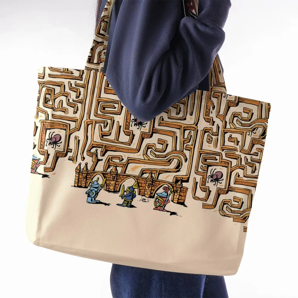 Fantasy Drip Labyrinth Large Tote Bag - 2