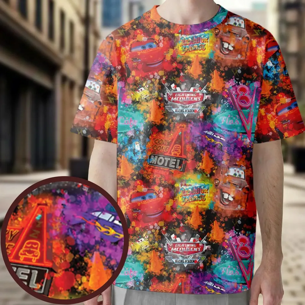 Neon Radiator Spring Cars All-Over Print Unisex T-Shirt - 3