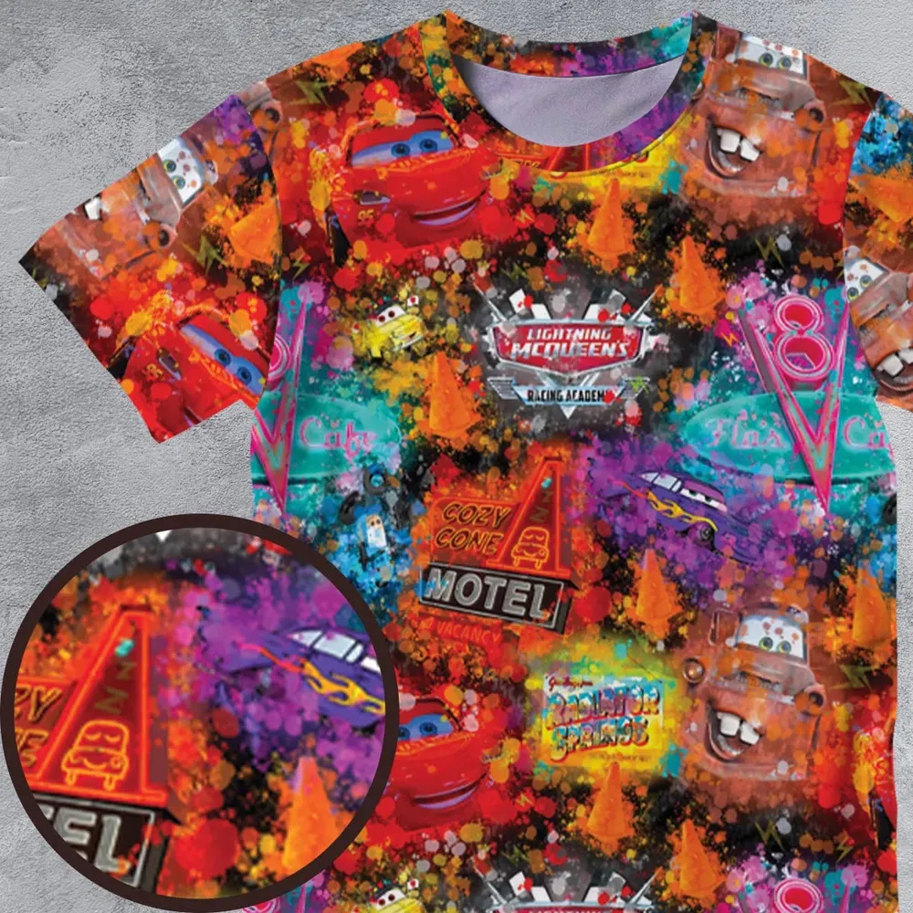 Neon Radiator Spring Cars All-Over Print Unisex T-Shirt - 4