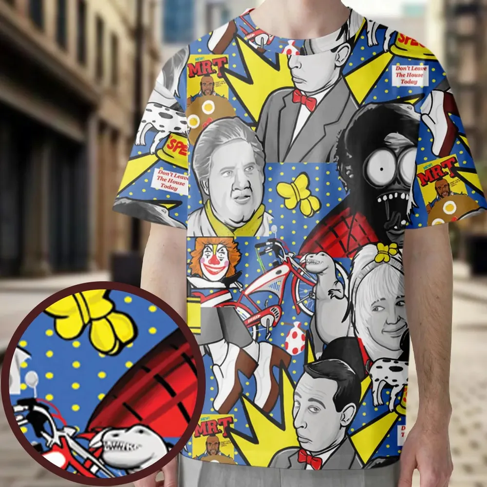 Don't Leave The House Today Pee Wee's Big Adventure All-Over Print Unisex T-Shirt - 3