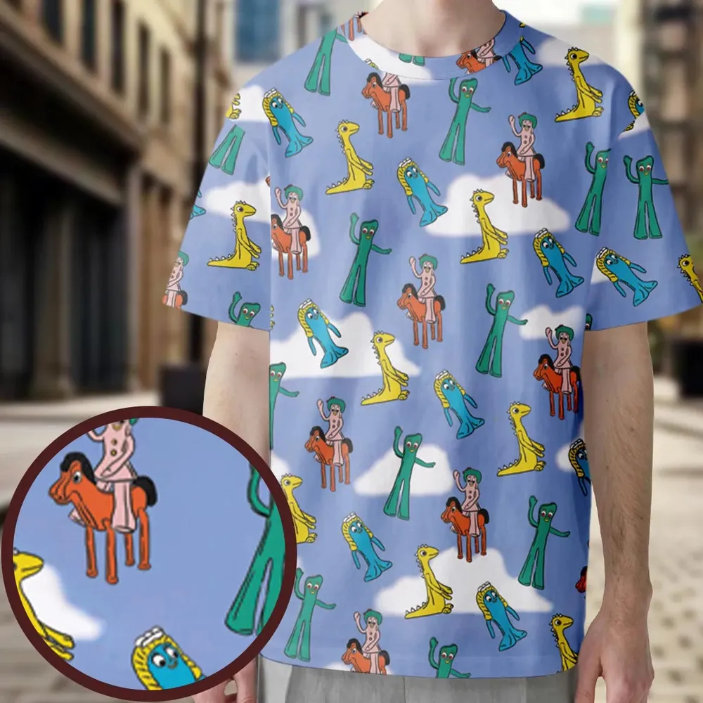 Gumby Characters All-Over Print Unisex T-Shirt - 3