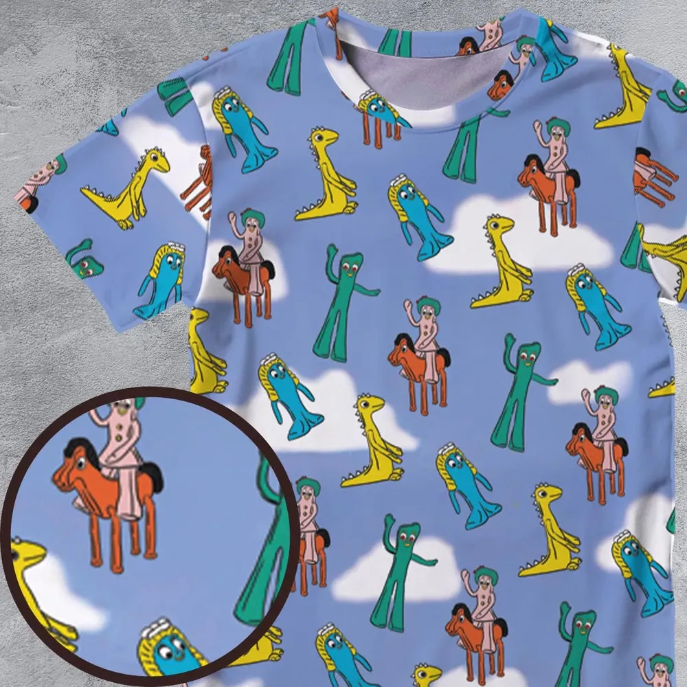 Gumby Characters All-Over Print Unisex T-Shirt - 4