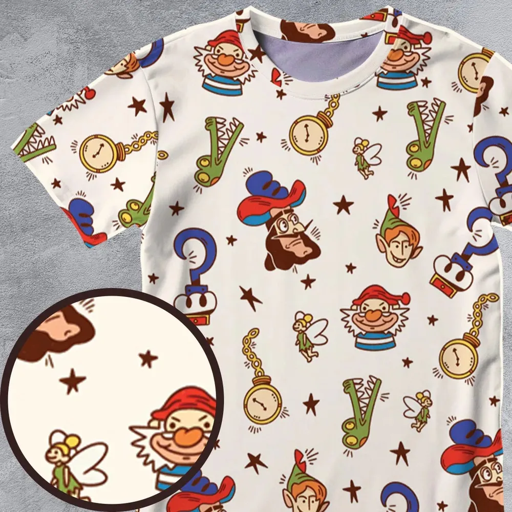 Fly With Pan Peter Pan All-Over Print Unisex T-Shirt - 4