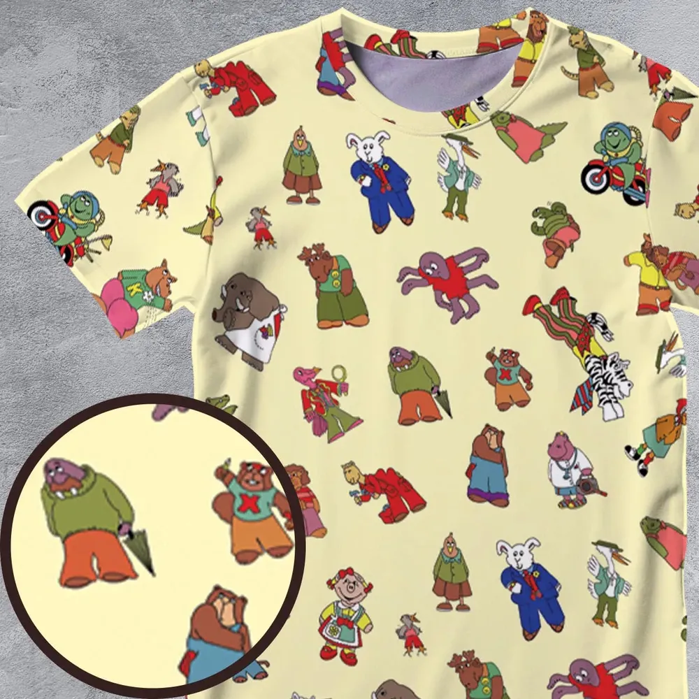 Sweet Pickles Characters All-Over Print Unisex T-Shirt - 4