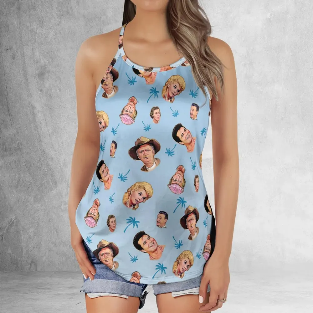 Summer Vibe The Beverly Hillbillies Characters Criss Cross Tank Top - 2