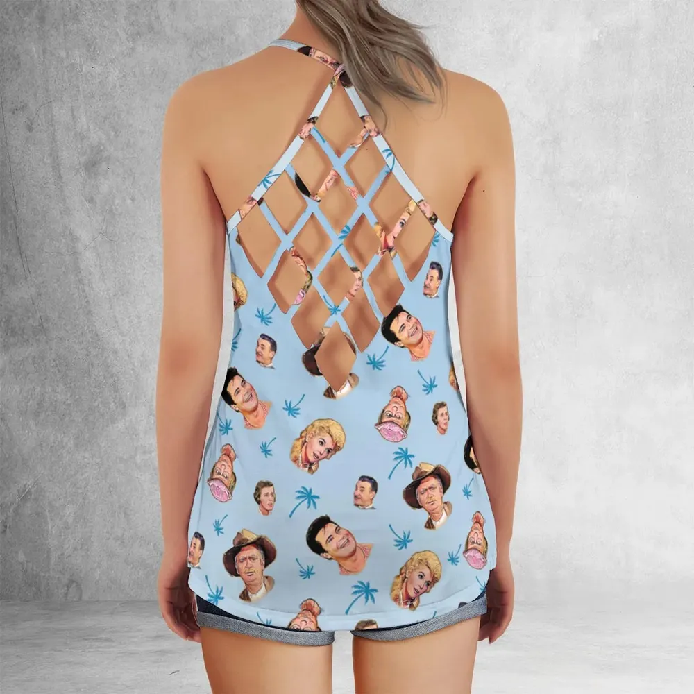 Summer Vibe The Beverly Hillbillies Characters Criss Cross Tank Top - 3