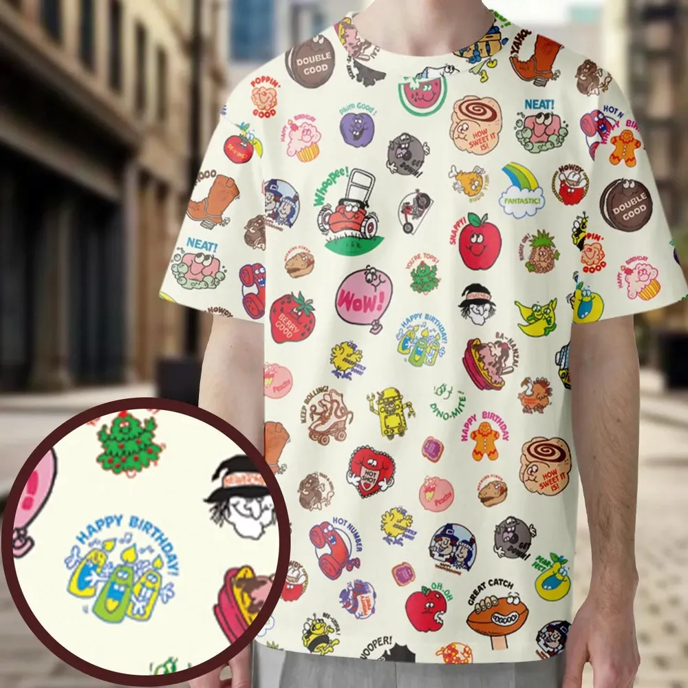 Vintage Trend Matte Scratch & Sniff All-Over Print Unisex T-Shirt - 3