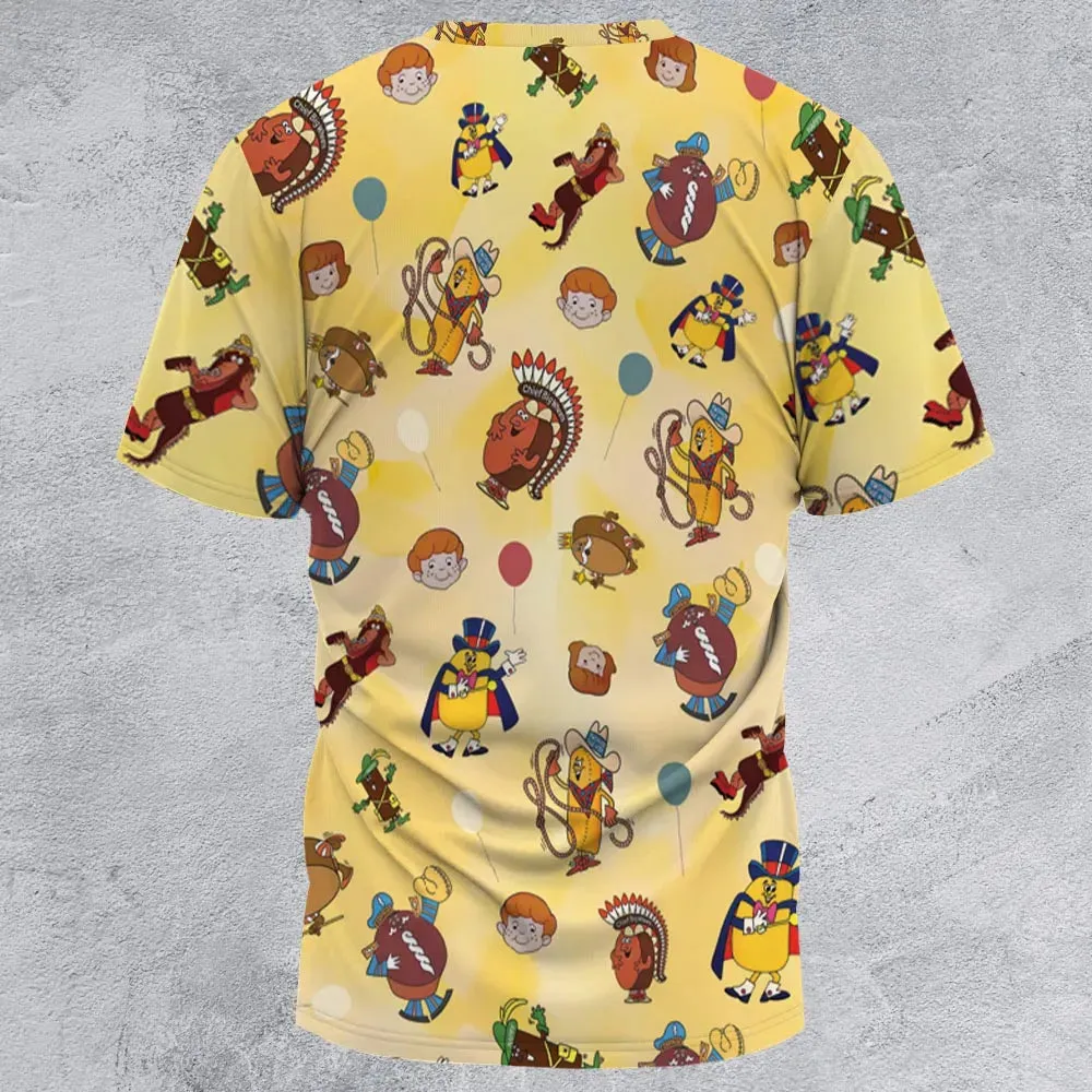 Hostess Gang Mascot Characters All-Over Print Unisex T-Shirt - 2
