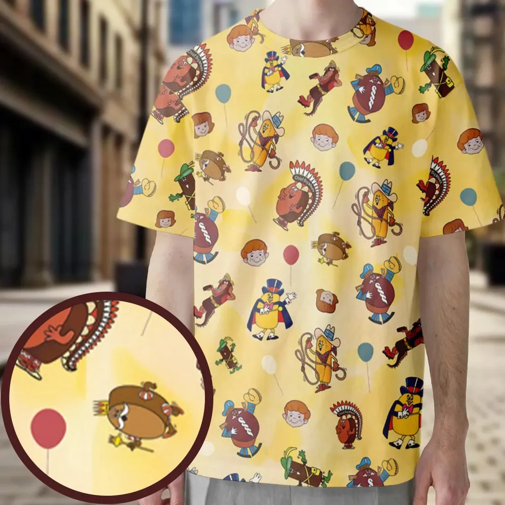 Hostess Gang Mascot Characters All-Over Print Unisex T-Shirt - 3