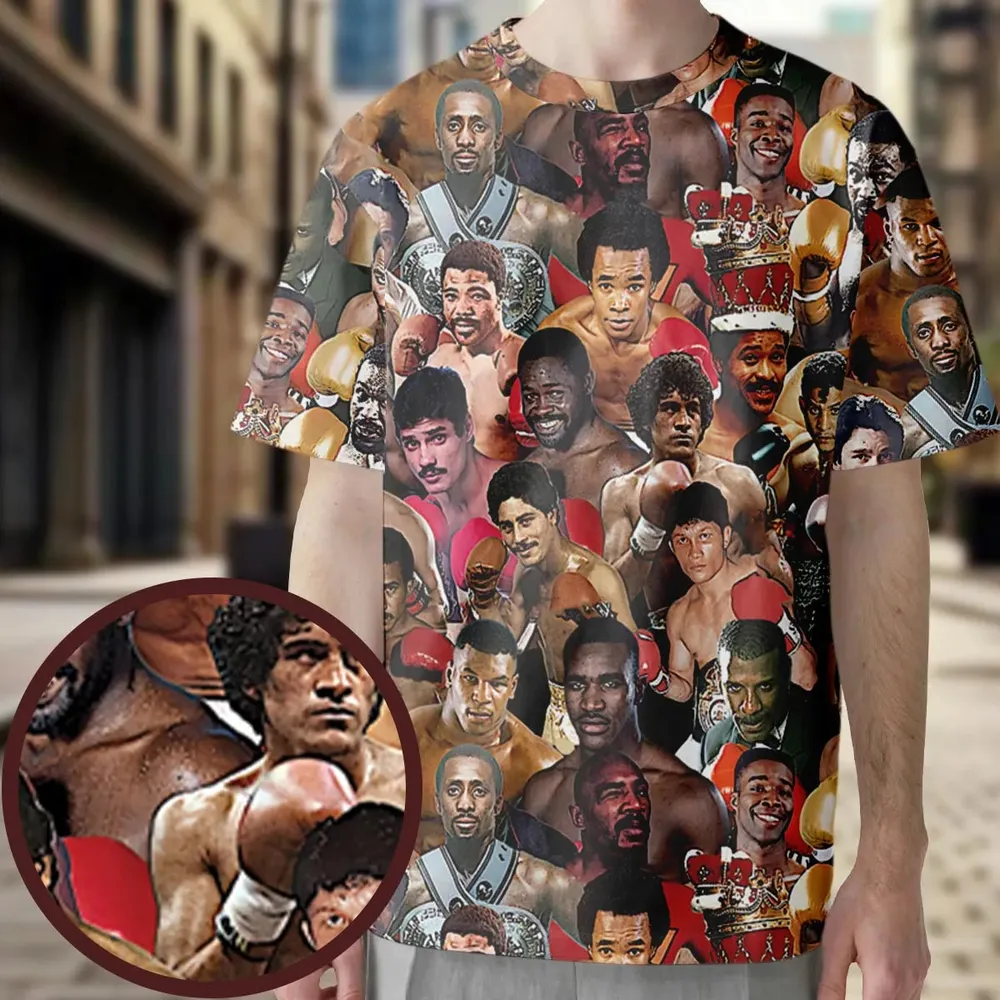 Fight Night Fit Boxing Legends All-Over Print Unisex T-Shirt - 3